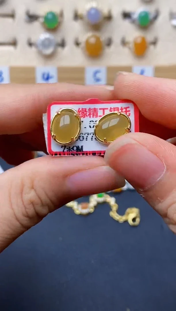 银S925镶嵌戒指翡翠3072