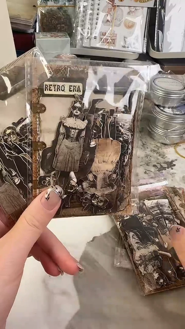 2-4 复古时代贴纸 1包 1单不发