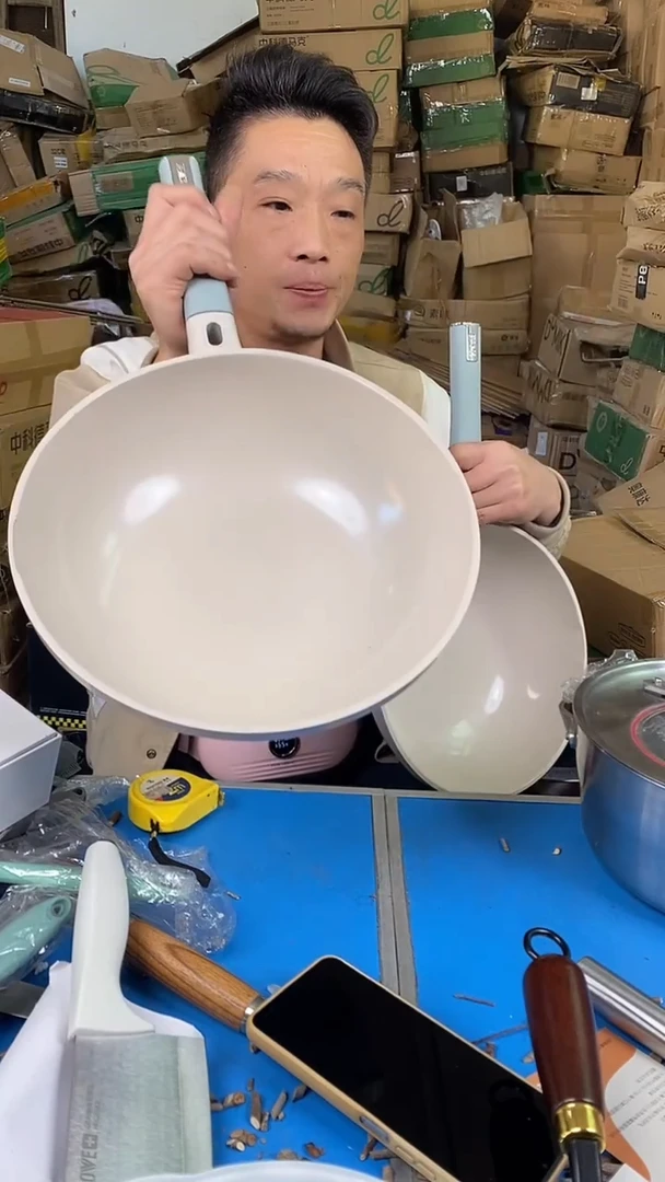 1素味大魔王陶瓷炒锅28 无盖 用过的