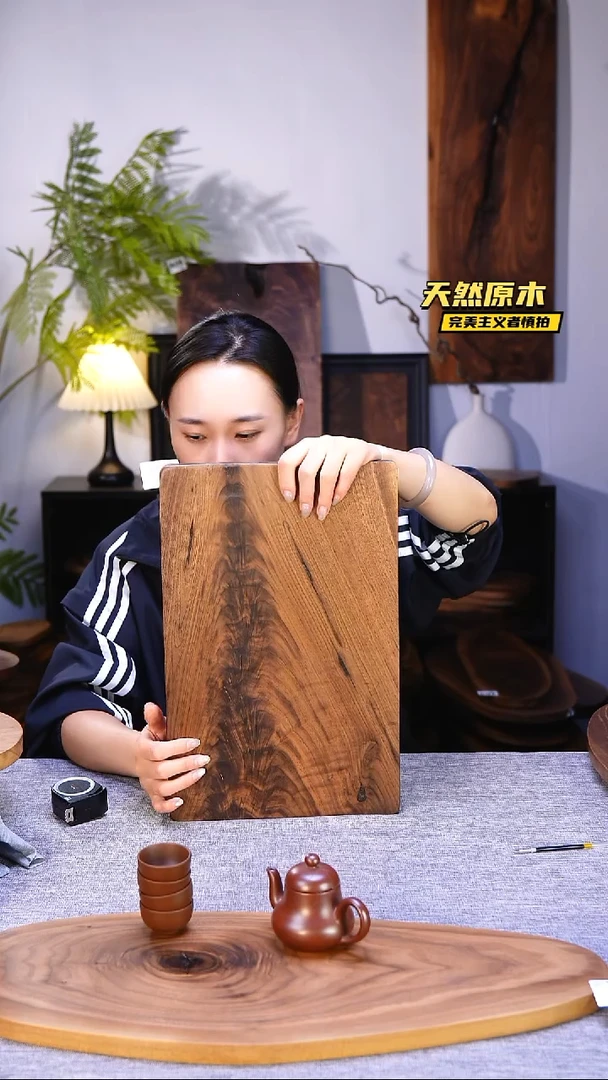 木北美黑胡桃原木.干裂疤结不属于商品质量问题完美主义者慎拍