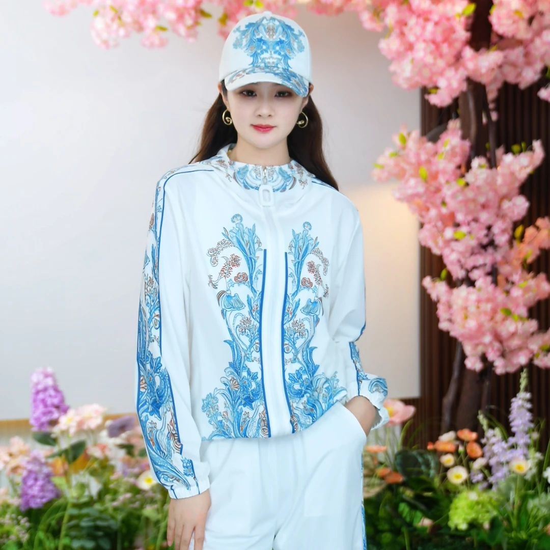 【长袖套装】爆款青花瓷洋气青花减龄轻奢休闲女运动夏套装2527066