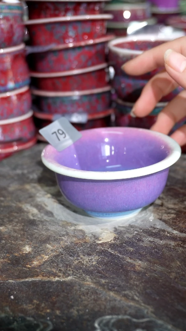 摆件陶精品窑变钧瓷茶器