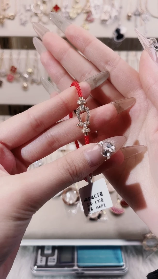 【闪购商品】钻石手绳18K金镶嵌18K金镶嵌钻石 K玫