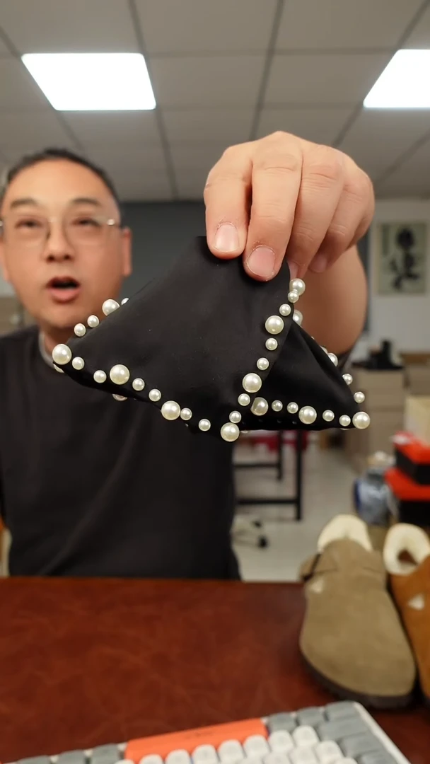 非金属布艺珠珠 醋酸 大抓夹三角