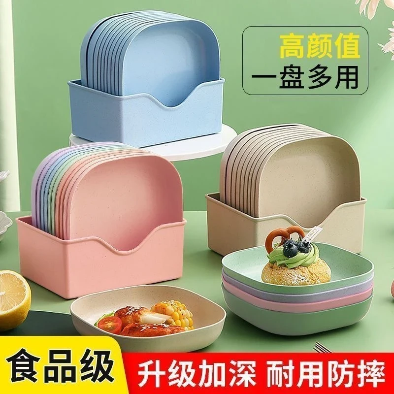 吐骨碟家用餐桌垃圾渣盘创意吐骨头水果盘酒店零食盘带底座收纳盒