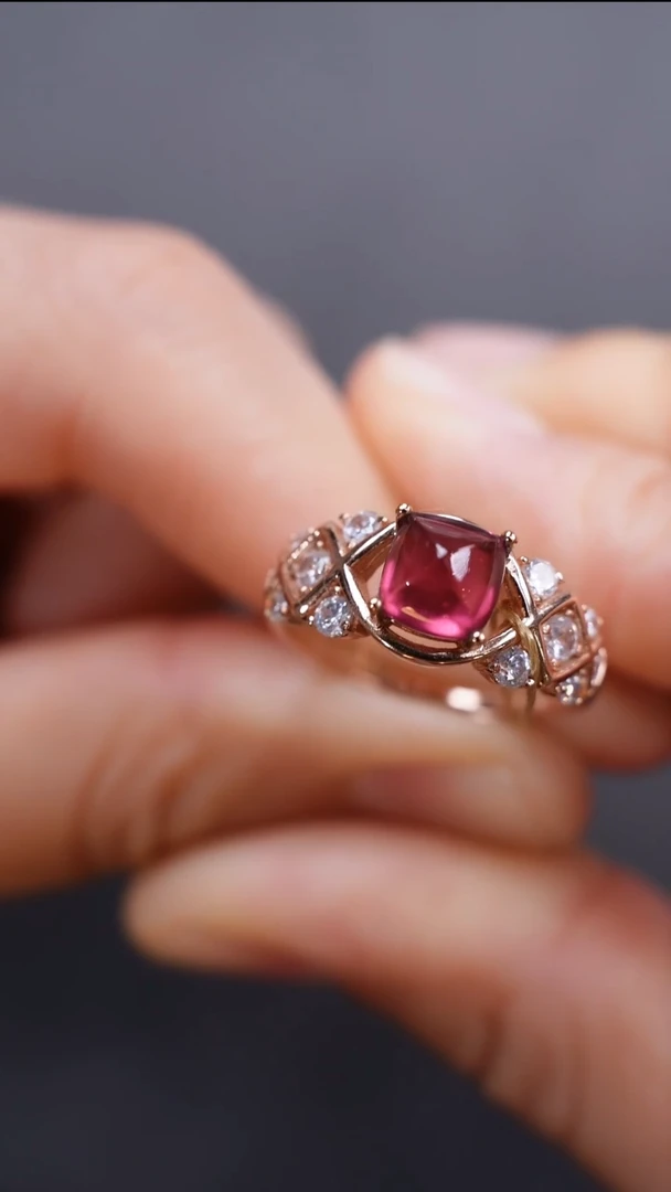 石榴石手饰银S925镶嵌手饰