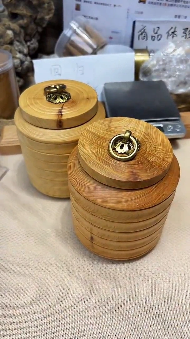 柏木（崖柏）南太行崖柏茶叶罐
