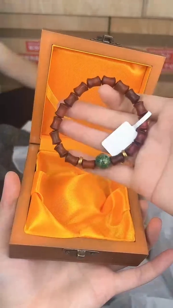 品茗文玩阁血檀竹节链接@@SP084