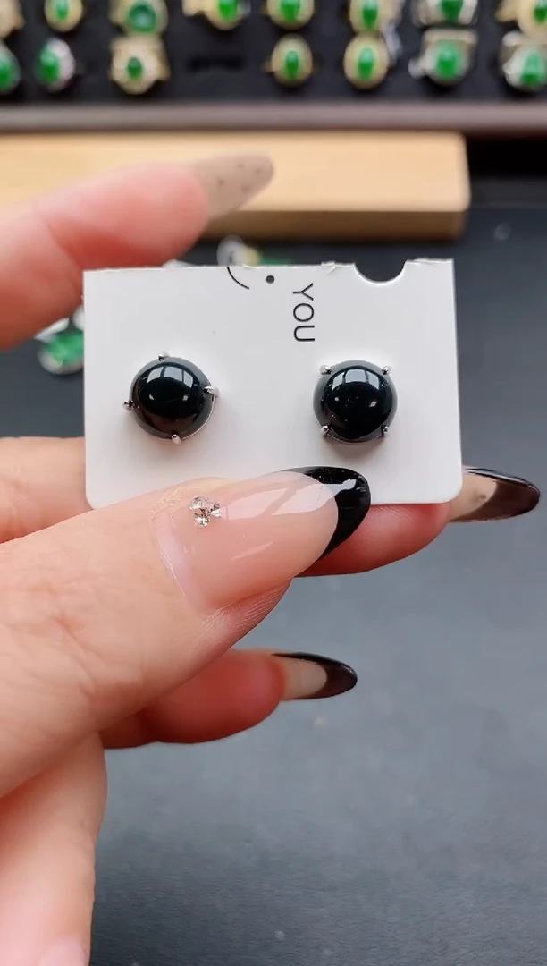 银S925镶嵌戒指翡翠1