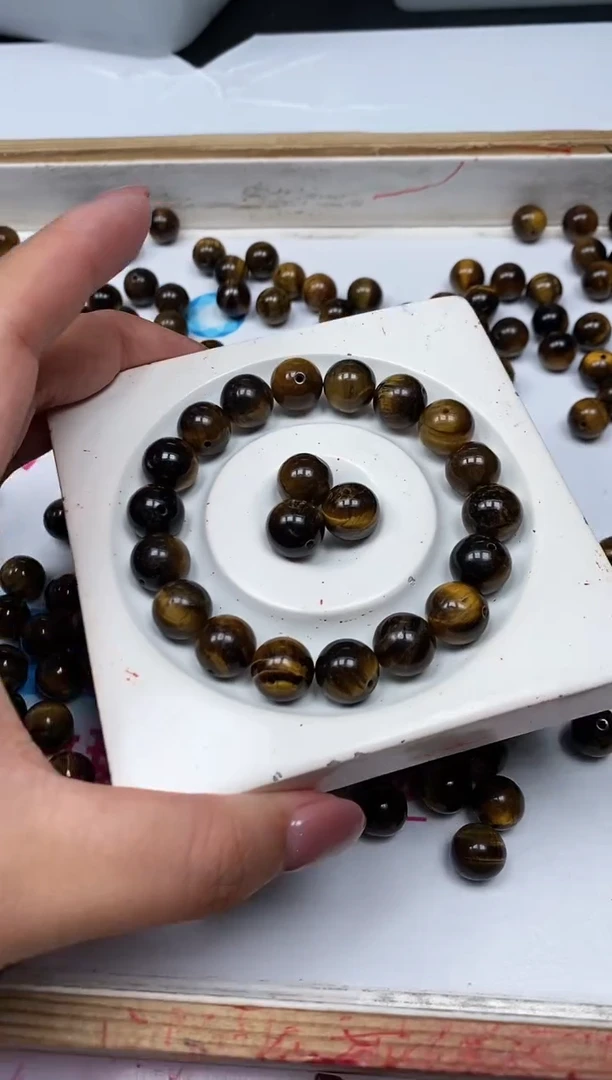 玛瑙/玉髓散珠未镶嵌A1622 黑金虎 眼10mm10个8.8元