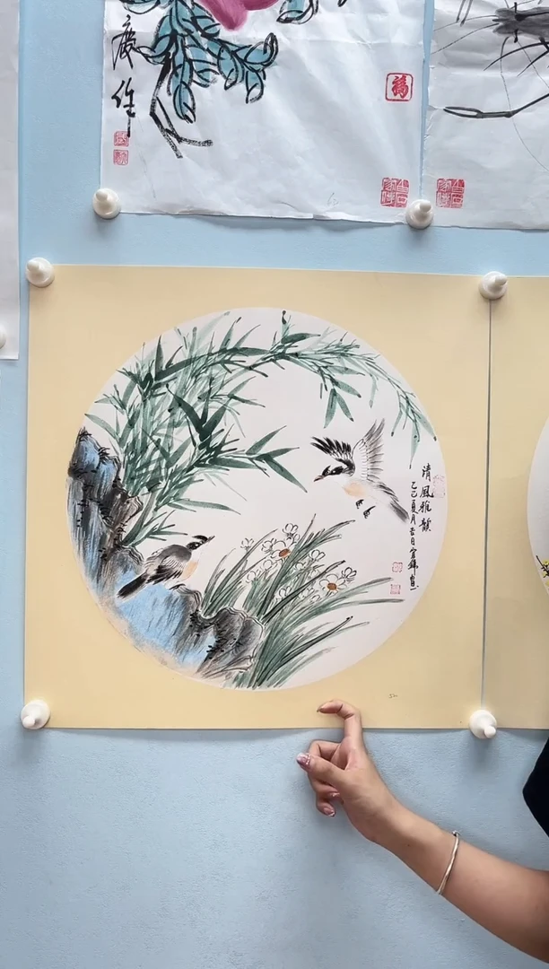 国画许宜锦老师花鸟