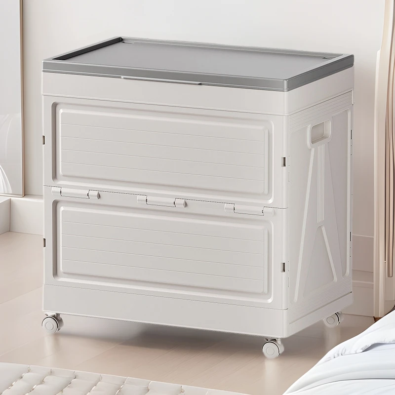 家用多功能加厚折叠收纳箱衣物被子整理箱玩具翻盖式零食收纳柜