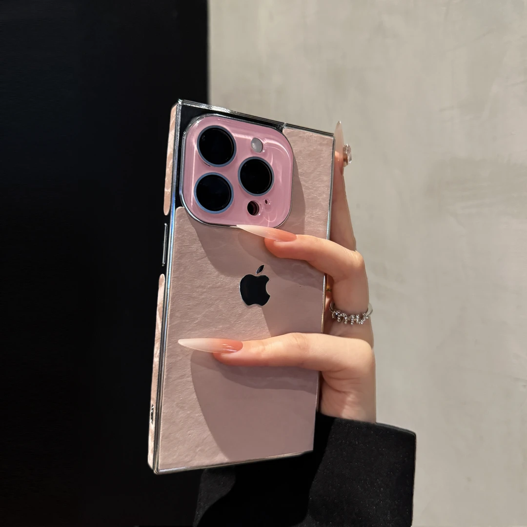 方形雪山纹创意适用苹果17promax手机壳个性iPhone16时尚15简约14