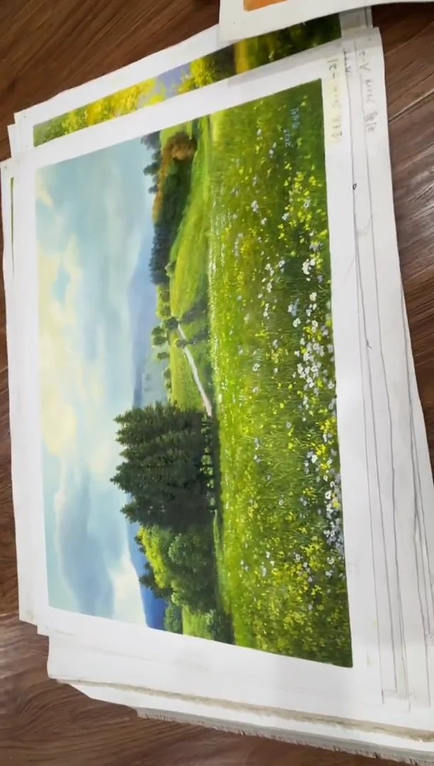 油画【新品特价】朝鲜画家原创手绘油画作品