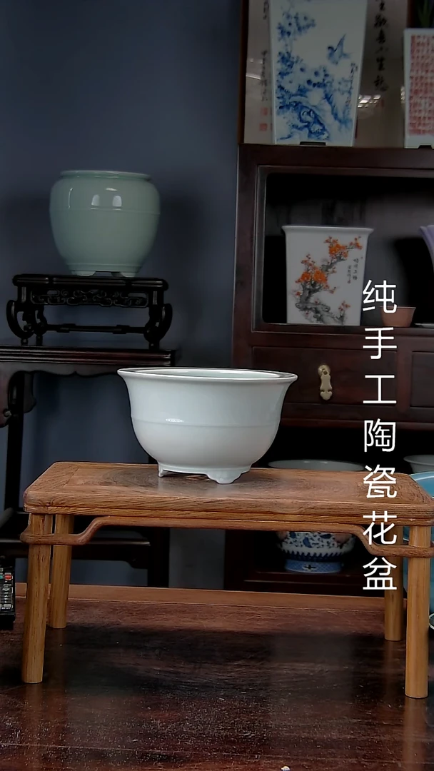 景德镇手工陶瓷花盆