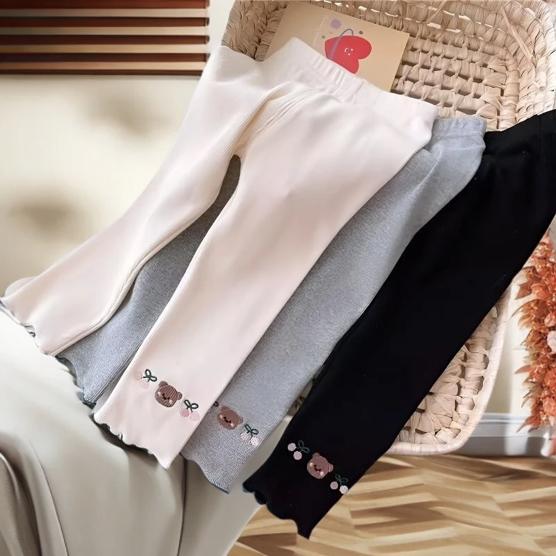 春秋弹力女长裤简约休闲裤童裤宝宝裤子打底裤2025年款衣服童装