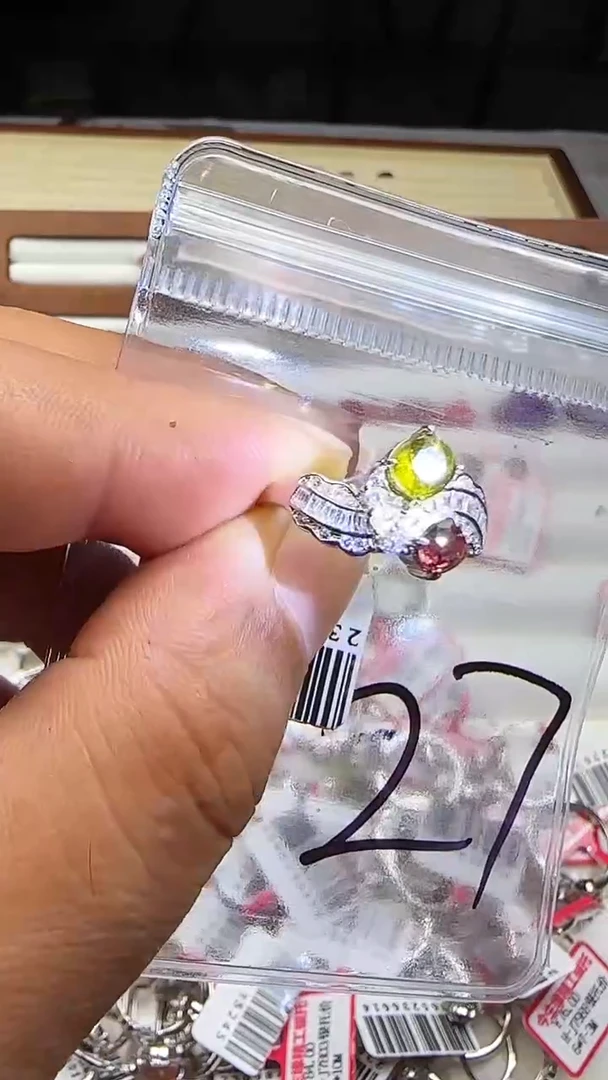 银S925镶嵌戒指尖晶石天然抹谷宝石女士戒子 多样性发货 27