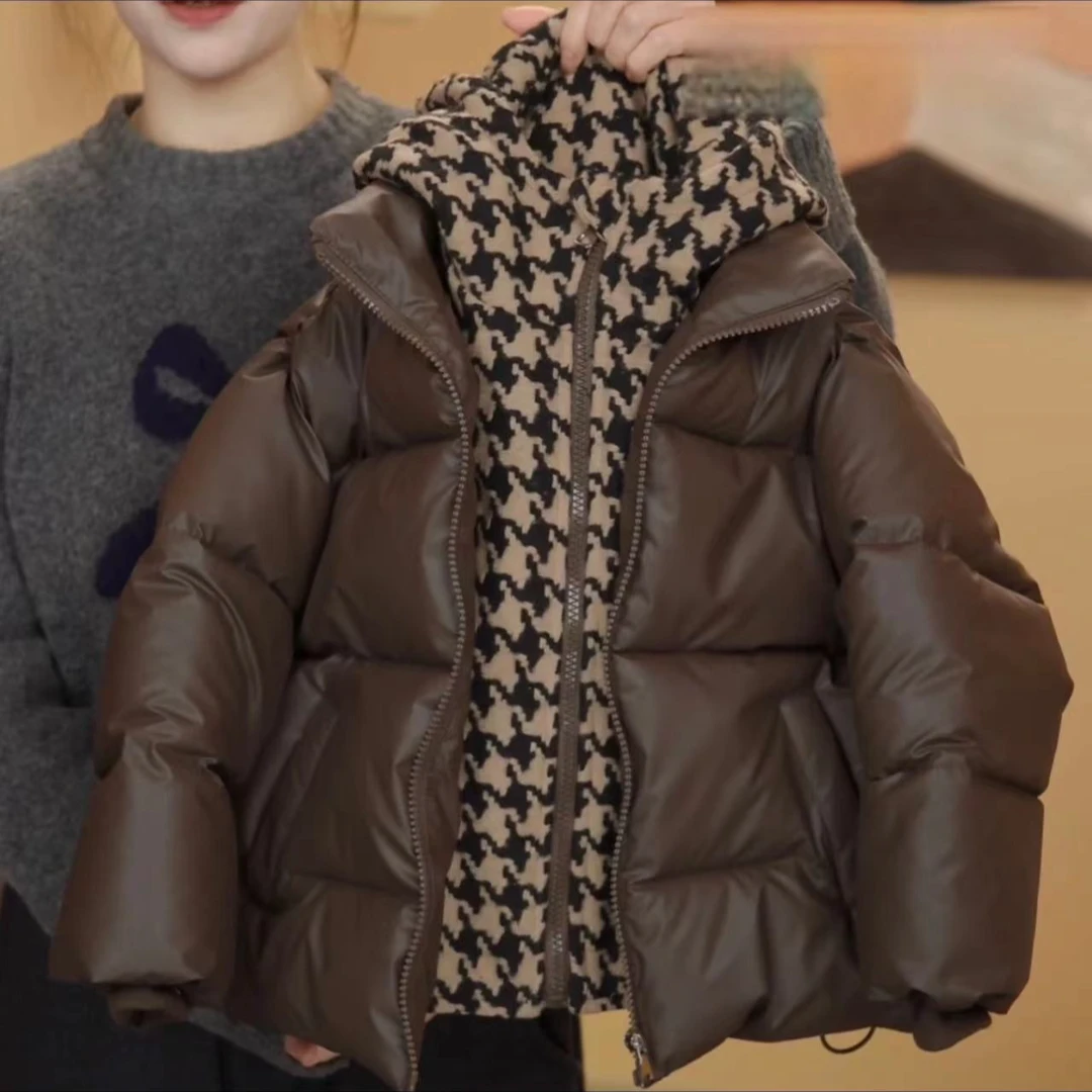 儿童2025冬季新款保暖棉服宽松时尚外穿洋气连帽秋冬中大童外套