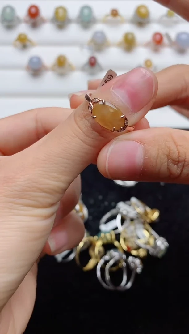 翡翠戒指银S925镶嵌..........