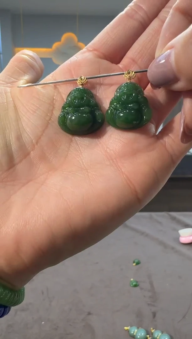 颈饰18K金镶嵌和田玉42冯总1.4多样性拍一发一