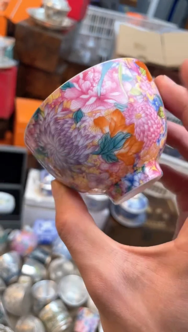 【闪购商品】瓷片@@@@@@@@@@@@珐琅彩银杯