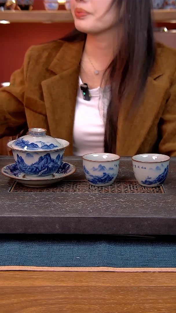 简装家用款3件套 老陶泥开片纹陶瓷茶具