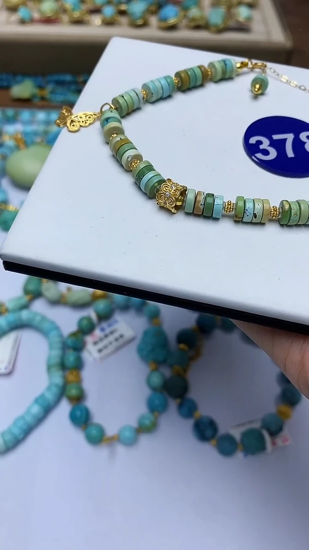 【闪购商品】绿松石手链银S925镶嵌378