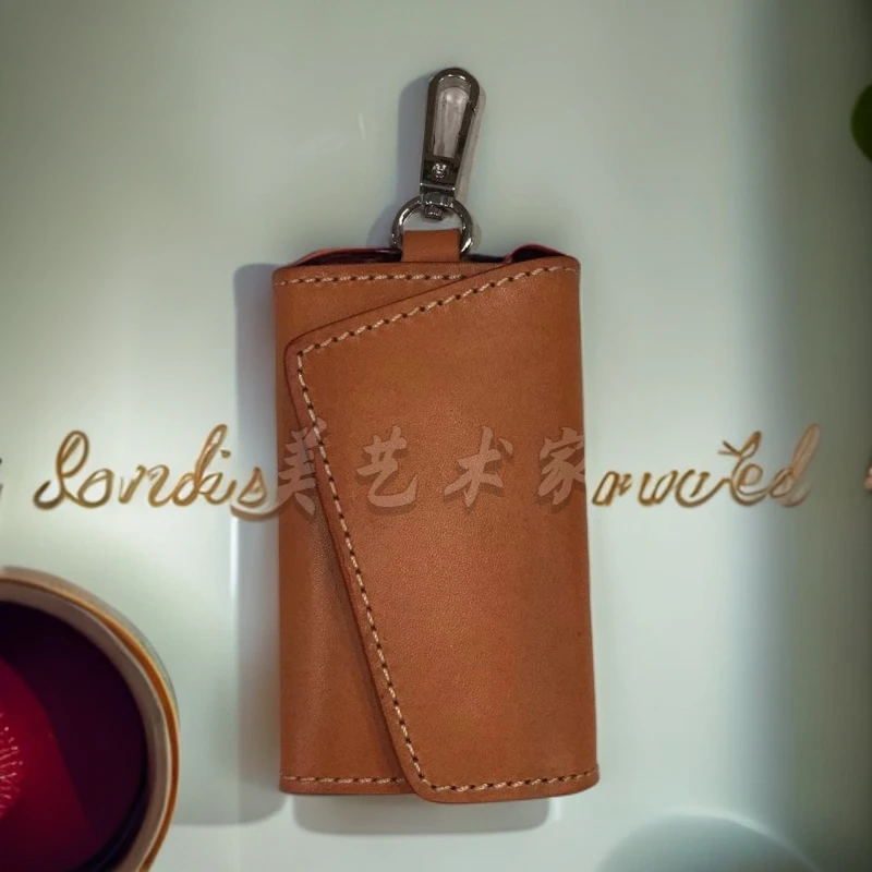 BORCH/博瑞奇复古怀旧油蜡皮钥匙包居家客厅桌面摆件（07457）