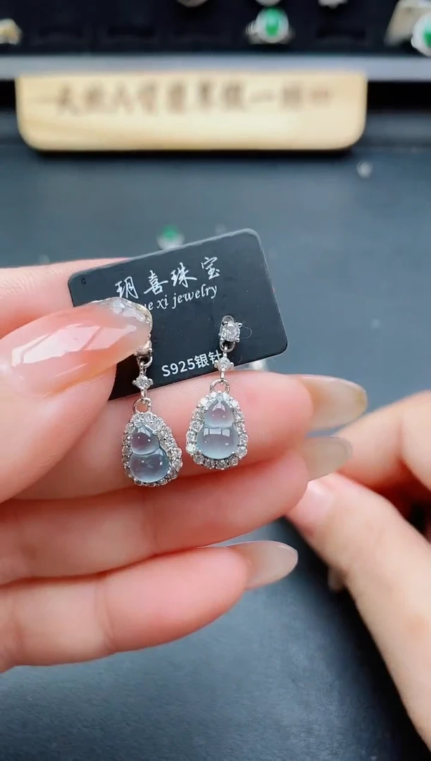 银S925镶嵌戒指翡翠1