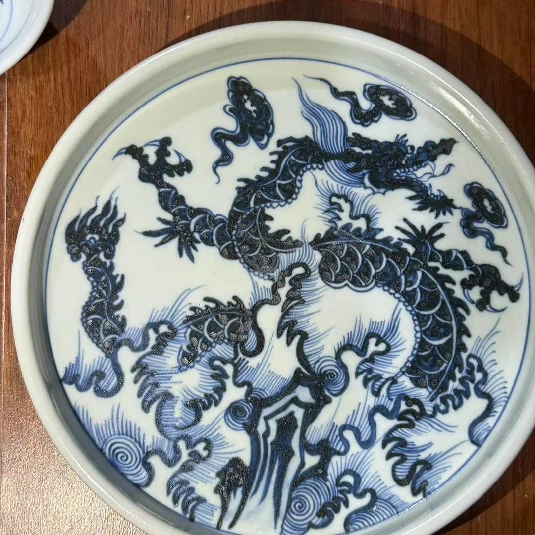 微瑕福利海水龙纹壶承