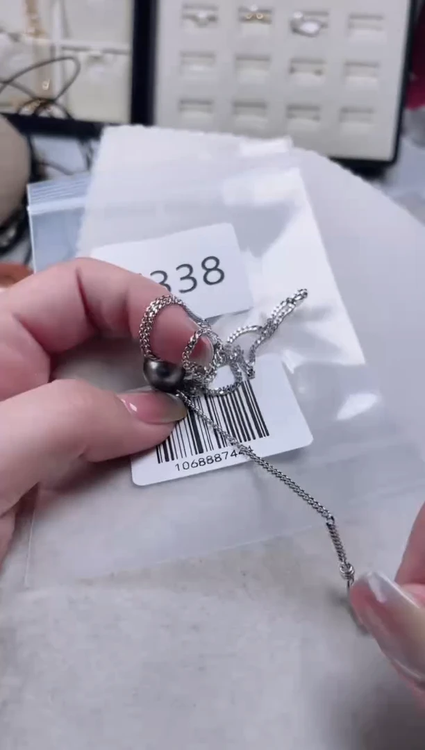 【闪购商品】海水珍珠套链银S925镶嵌V338