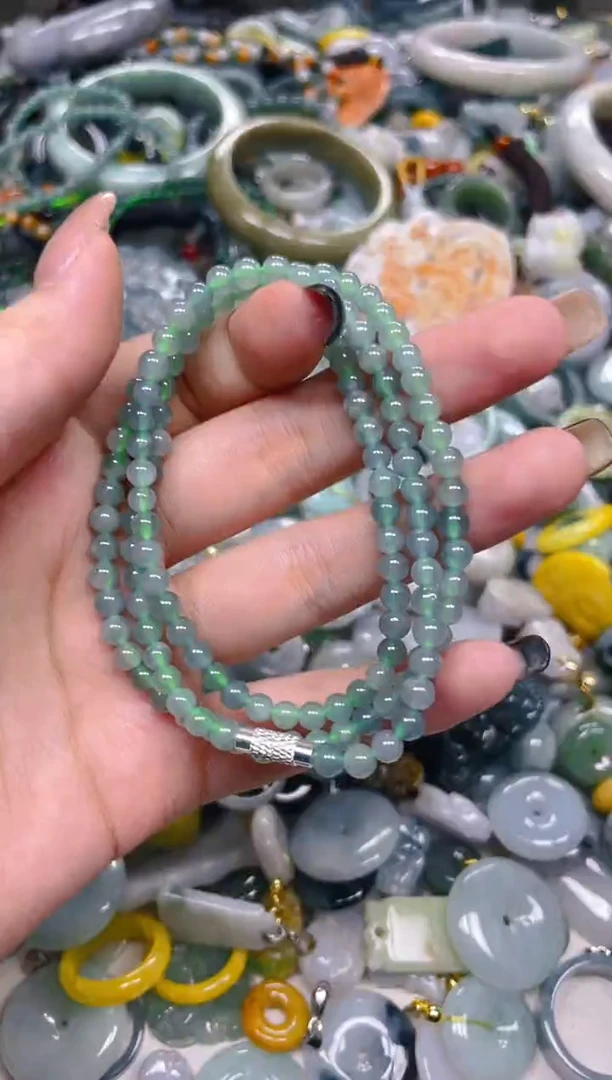 翡翠未镶嵌颈饰4.5MM/A/翡翠A货一图一物