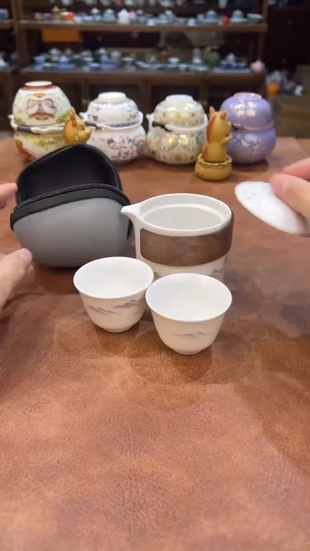真的很便宜会开片的旅行茶具