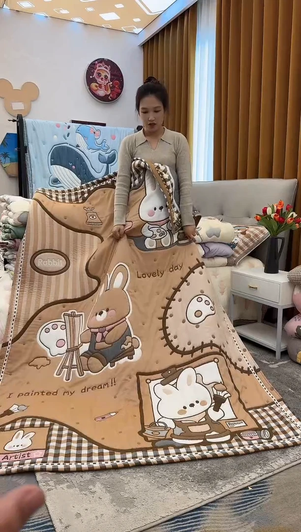 棉花绘画小兔-150x200