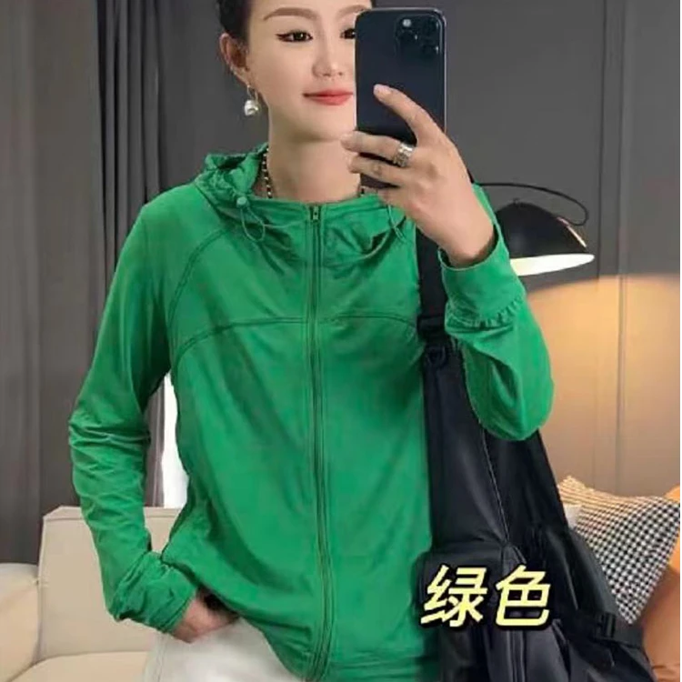 冰凉爽高弹连帽防晒衣女2025夏季新款时尚休闲户外旅游短外套