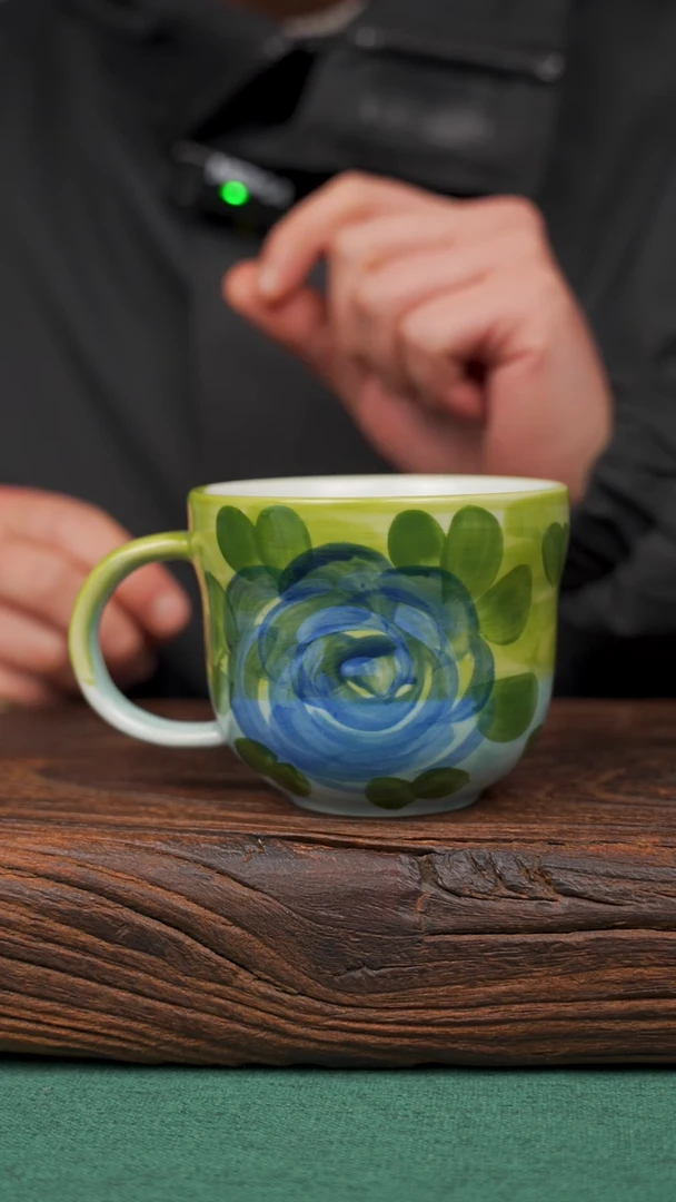 【闪购商品】瓷片82寻一缕瓷香杯釉下手工手绘瓷器