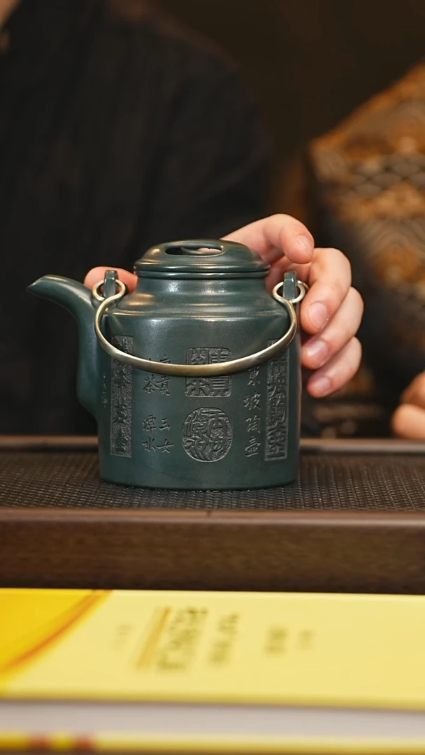 茶壶紫砂ch 洋桶 绿泥 528