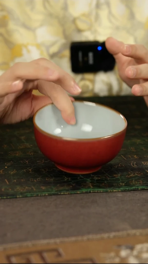 善窑厂汝窑双色罗汉杯