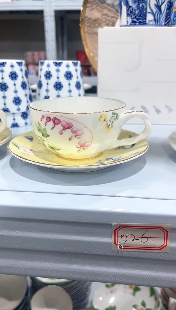 瓷片陶瓷（简装）咖啡杯一套