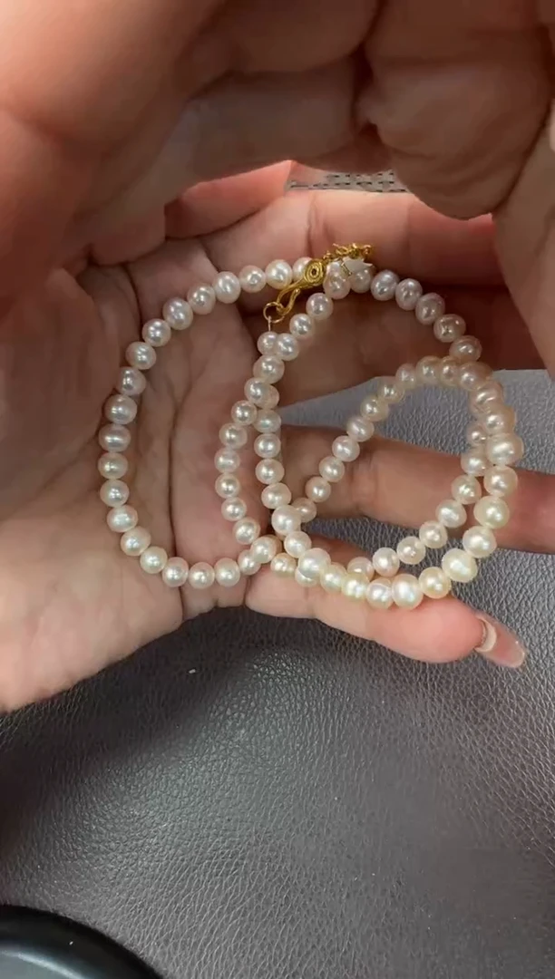 【闪购商品】淡水珍珠项链未镶嵌5-6多样性，发一