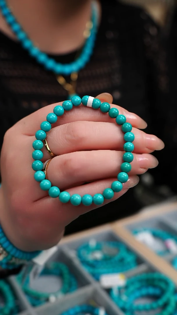 未镶嵌绿松石手串S00036