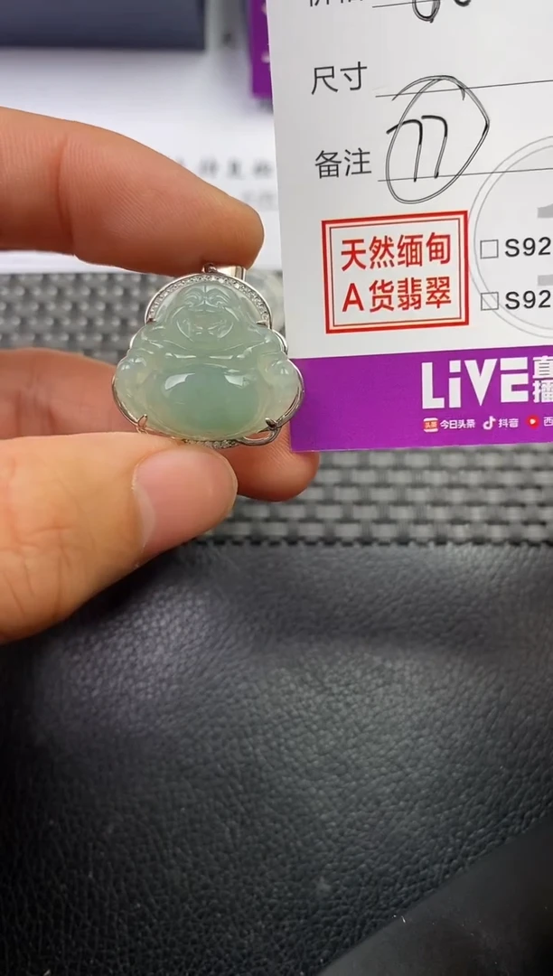 颈饰银S925镶嵌翡翠飞*挂件