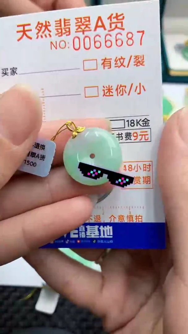 【闪购商品】翡翠颈饰18K金镶嵌            8
