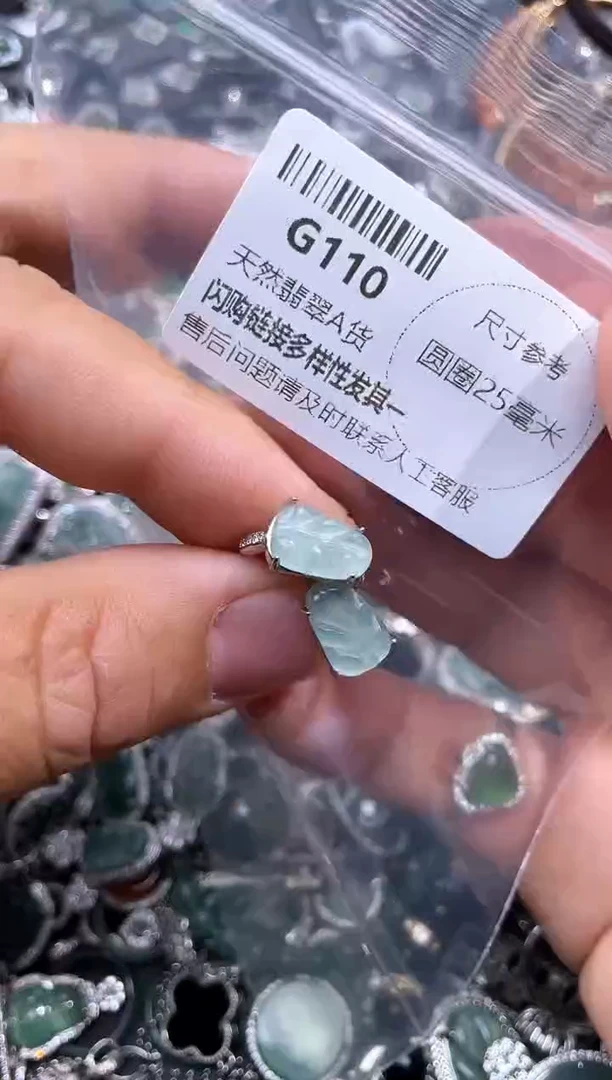 【闪购商品】翡翠颈饰未镶嵌G110耳扣