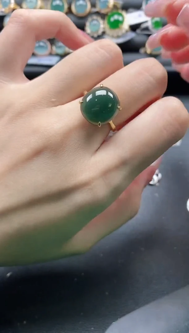 【闪购商品】翡翠戒指银S925镶嵌1111