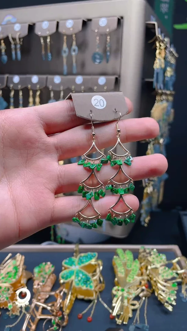 【闪购商品】翡翠耳饰合金0110翡翠饰品