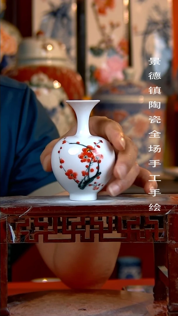 摆件景德镇陶瓷 手工手绘