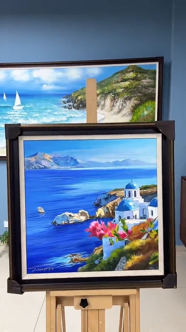 油画陶宗健-60*60-油画作品-爱情海