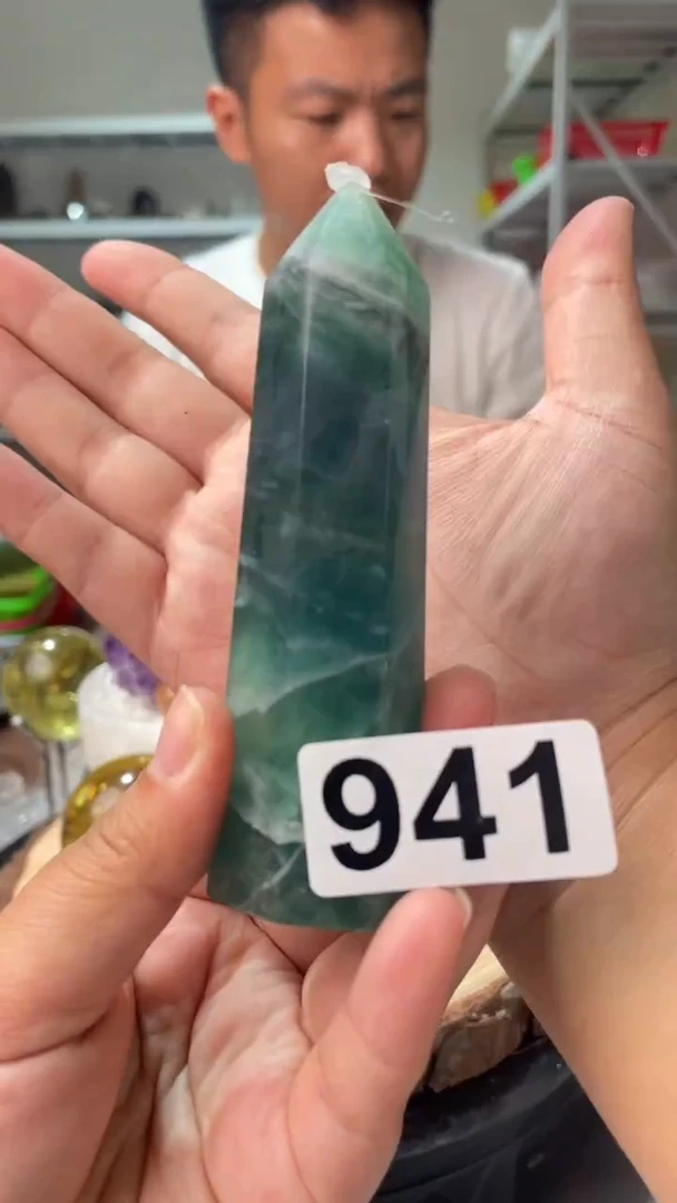 未镶嵌珠宝奇石萤石萤石柱子941