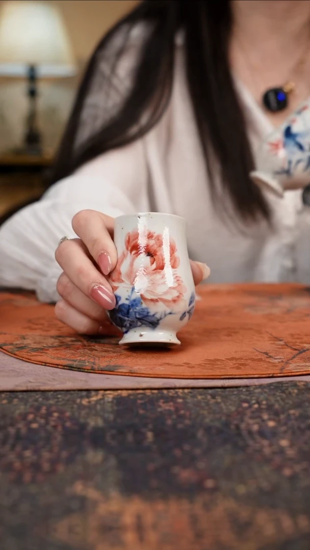 杯景德镇陶瓷杯碗柴烧多人